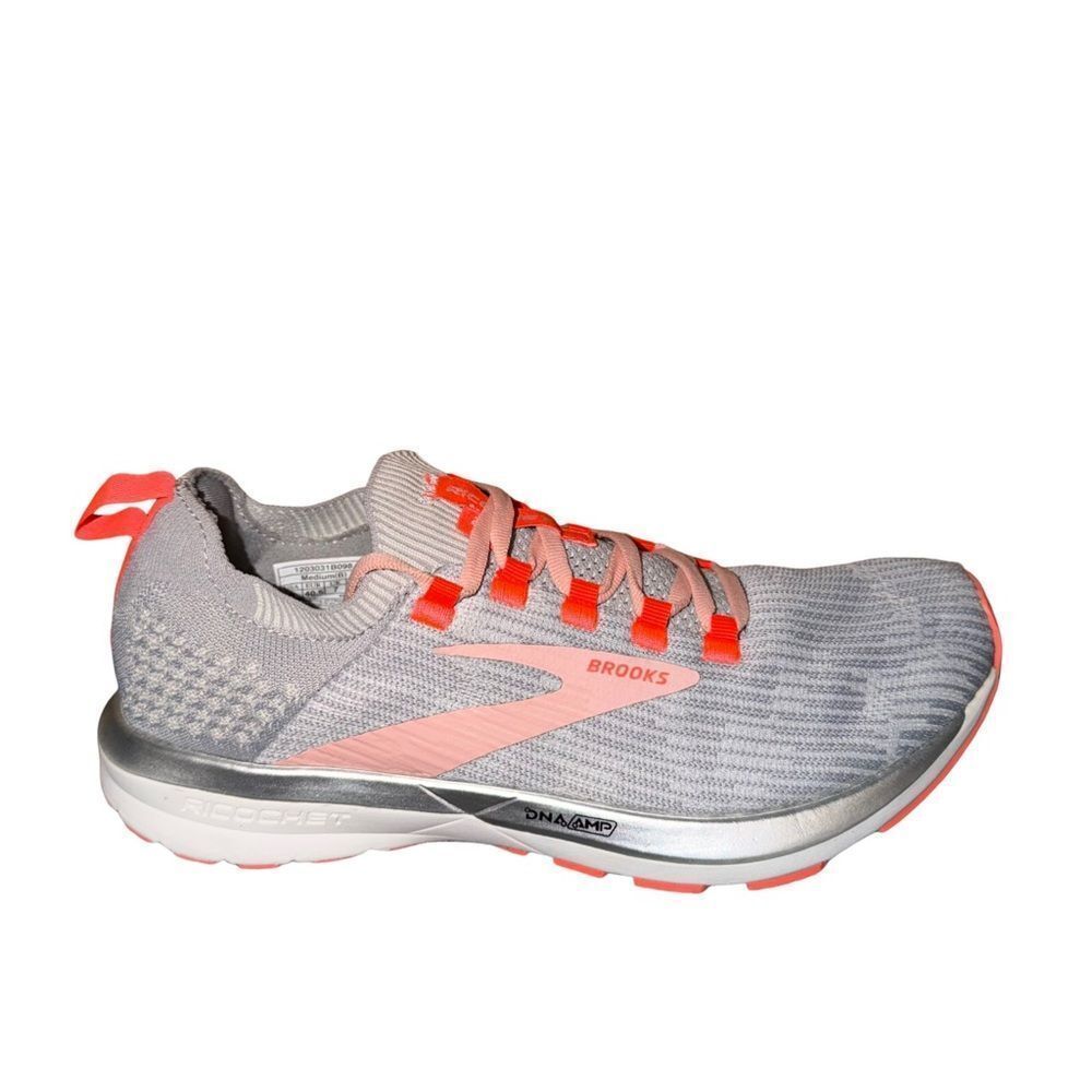 Brooks ricochet Gray and Coral Athletic Shoes size 9